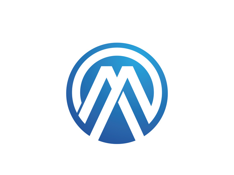M Letter illustration icon Logo Template