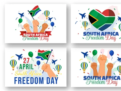 12 South Africa Freedom Day Illustration