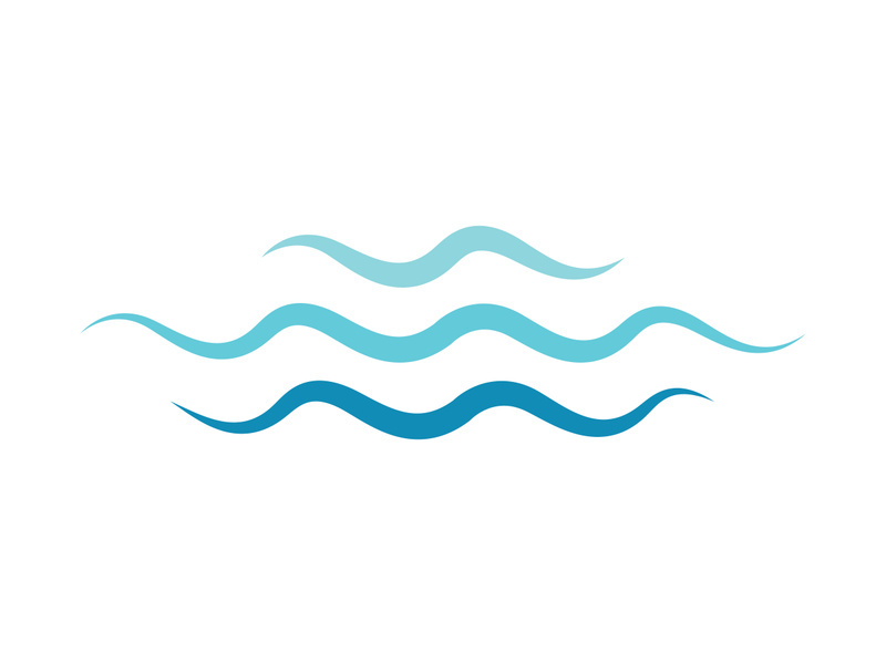 Water wave vector icon illustration