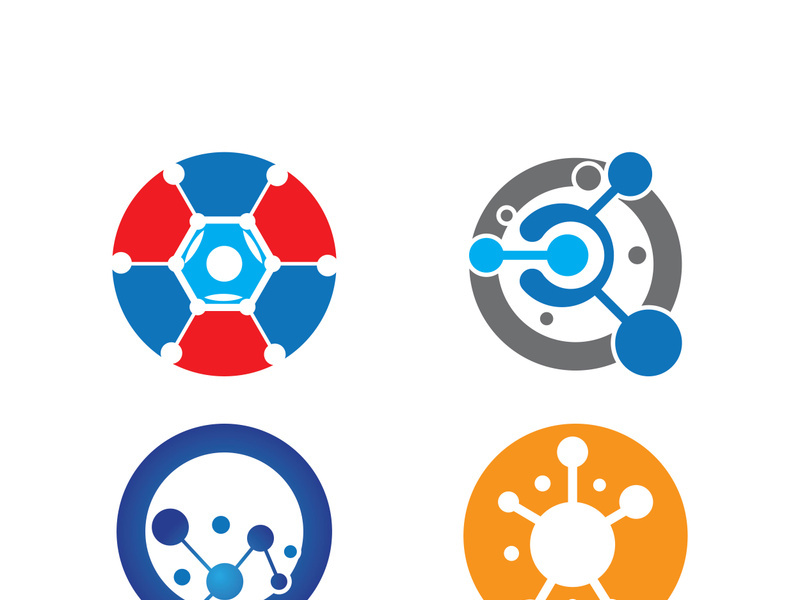 Molecule symbol logo template vector illustration design