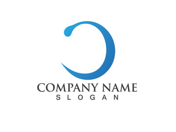 water wave logo design template preview picture