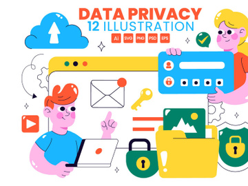 12 Data Privacy Illustration preview picture