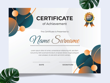 Modern certificate design template preview picture