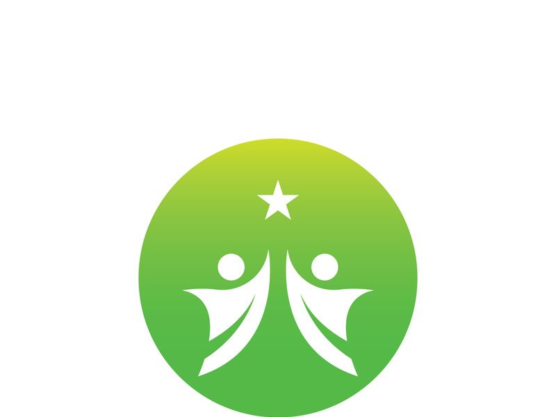 People star logo design to achieve a success or dream.