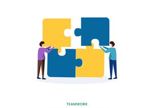 Teamwork flat design concept