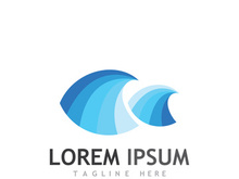 Ocean water wave wave logo design.