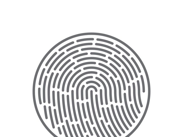 Digital fingerprint vector illustration logo icon