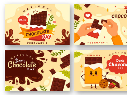 12 National Dark Chocolate Day Illustration