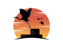 Birds : silhouette With Logo Gradient