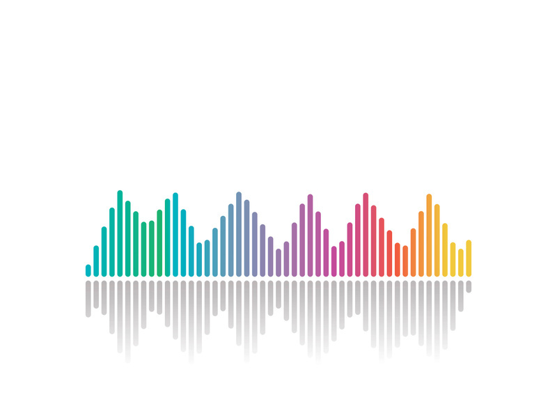 Sound waves vector illustration design template