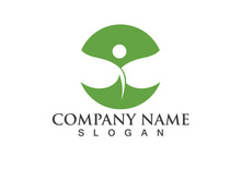 Eco Energy Vector Logo with leaf symbol. Green color with flash or thunder graphic. Nature and electricity renewable. This logo is suitable for technology, recycle, organic.