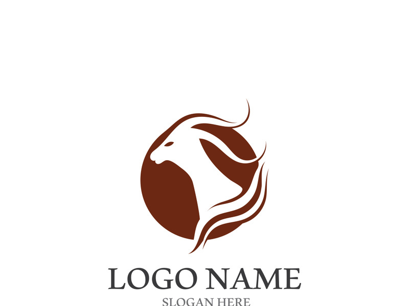 Goat logo template vector icon illustration design