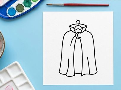 Capa ou manto minimalista branco com capuz para design de moda. Modelo elegante de roupa drapeada para ilustração de vestuário e mockup de roupas.