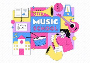 10 Musikschul-Illustrationen
