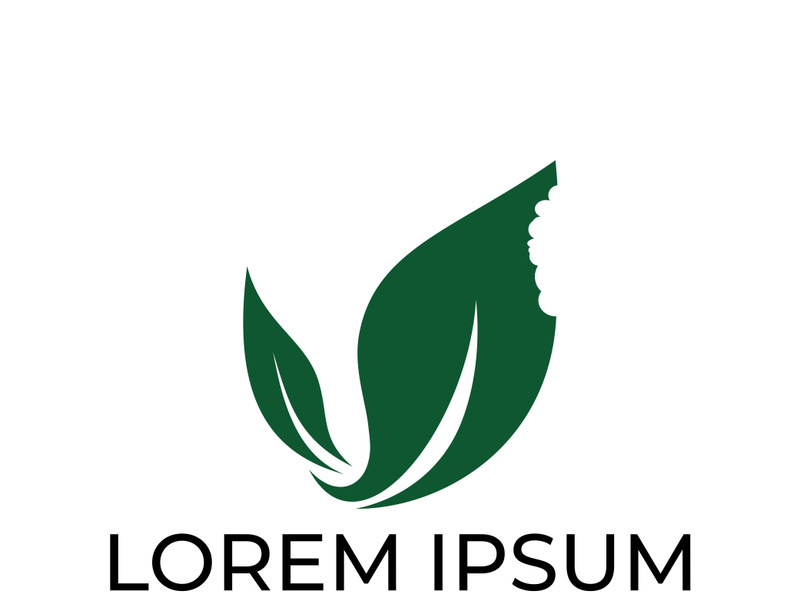 Green leaf logo design vector illustration