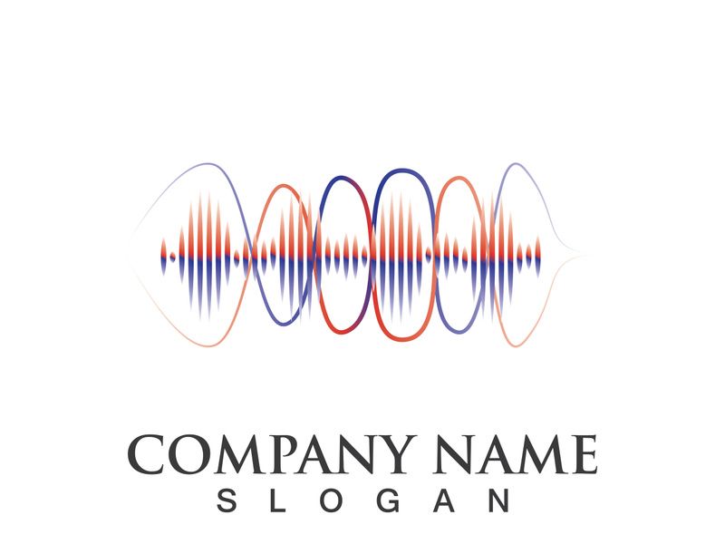 Sound waves vector illustration design template