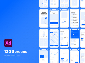 iOS 14 Wireframe UI Kit preview picture