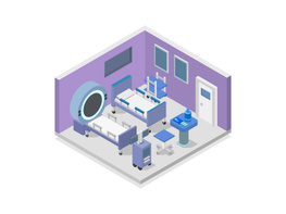 Hospital room isometric preview picture