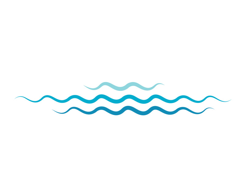 Water wave vector icon illustration