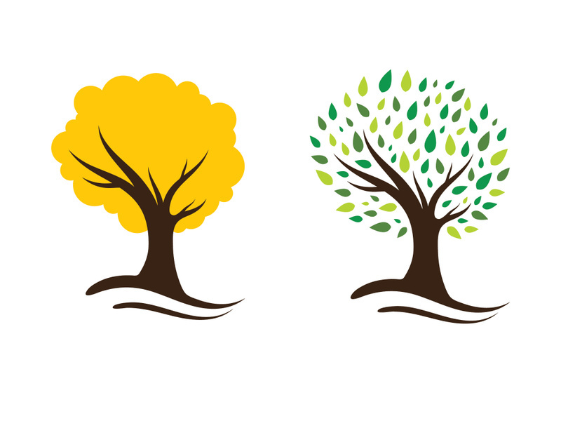 Tree icon logo template vector illustration