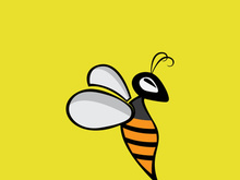 Bee Logo Template vector icon illustration design