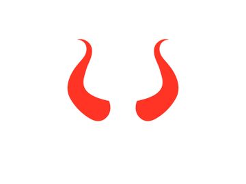 Devil horn red logo icon preview picture