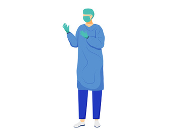Surgeon flat vector illustration preview picture