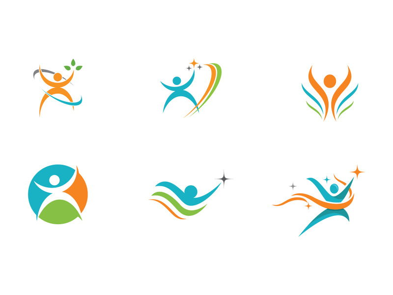 Human character logo sign