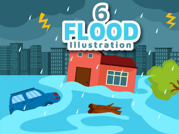 6 Floods Vector Illustration preview picture