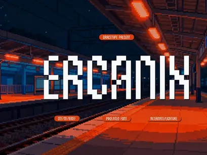 Ercanix | Pixelated Font