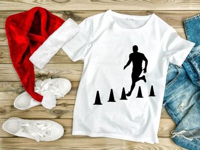 A person running through a series of cones in a training exercise