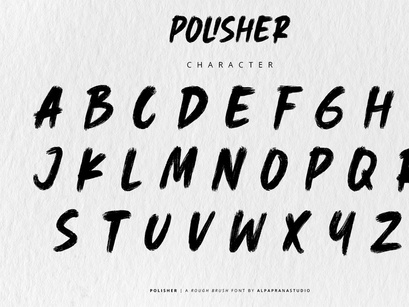 Polisher - Rough Brush Font