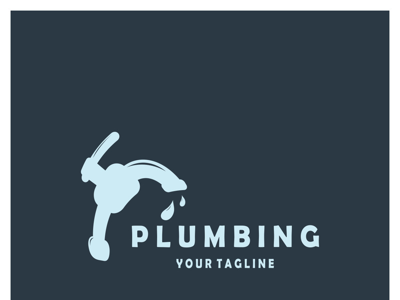 Plumbing logo vector design template. water pipe logo design.Leaking water logotype,Design Concept, Creative Symbol, Icon