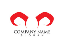 Devil horn vector icon logo design illustration template