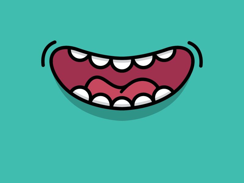 Cartoon happy monster character .Vector illustration
