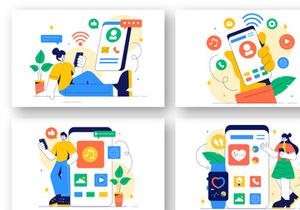 9 Connected Smart Devices Illustration