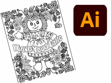 Halloween Coloring Book Page 7 preview picture