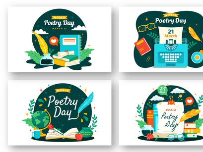12 World Poetry Day Illustration