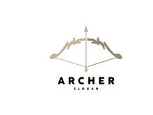 Archer Logo, Archery Arrow Vector, Elegant Simple Minimalist Design