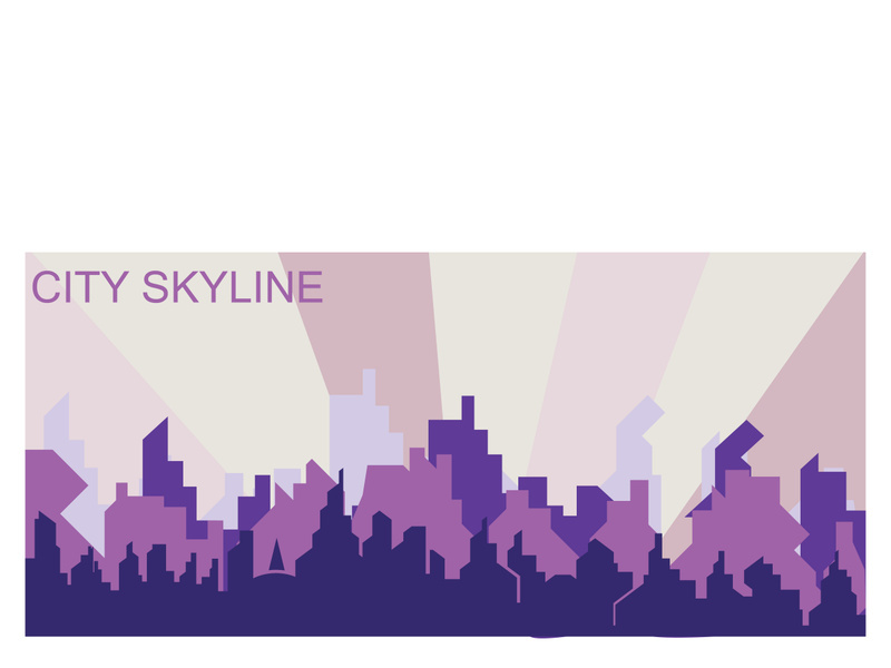 City silhouette skyline illustration design. City landscape Panorama building vector