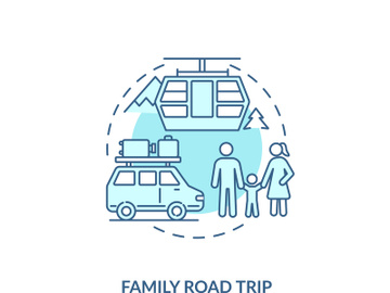 Family road trip concept icon preview picture