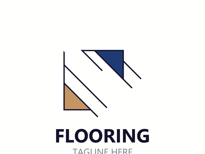 Flooring Logo design, custom Layer Vector elegant business store building