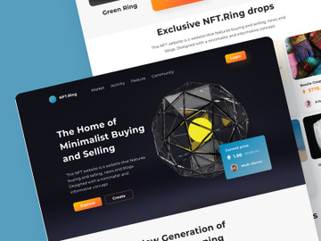 NFT Ring - NFT Marketplace Landing Page preview picture