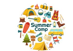 15 Summer Camp Vector Illustration