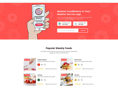 Food Delivery PSD Template