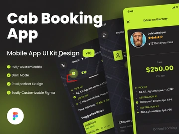 Cab Booking Mobile App - UI Kit preview picture