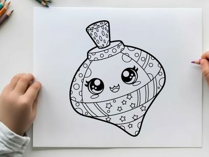 Cute virus germ cartoon character vector illustration