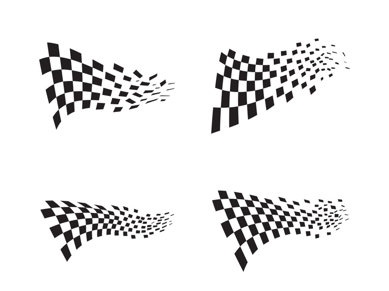 Race flag design illustration