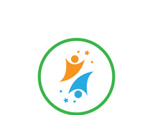 People star logo design to achieve a success or dream.