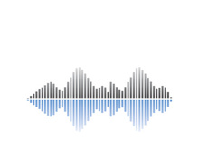 Sound waves vector illustration design template